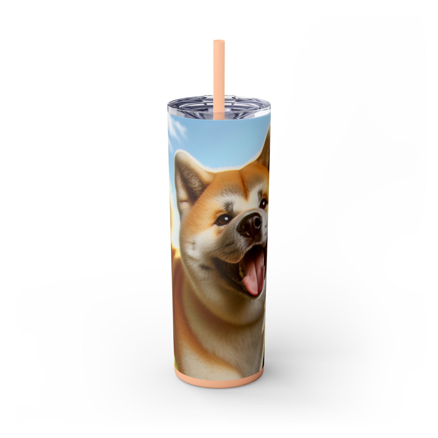 Akita Skinny Tumbler with Straw, 20oz