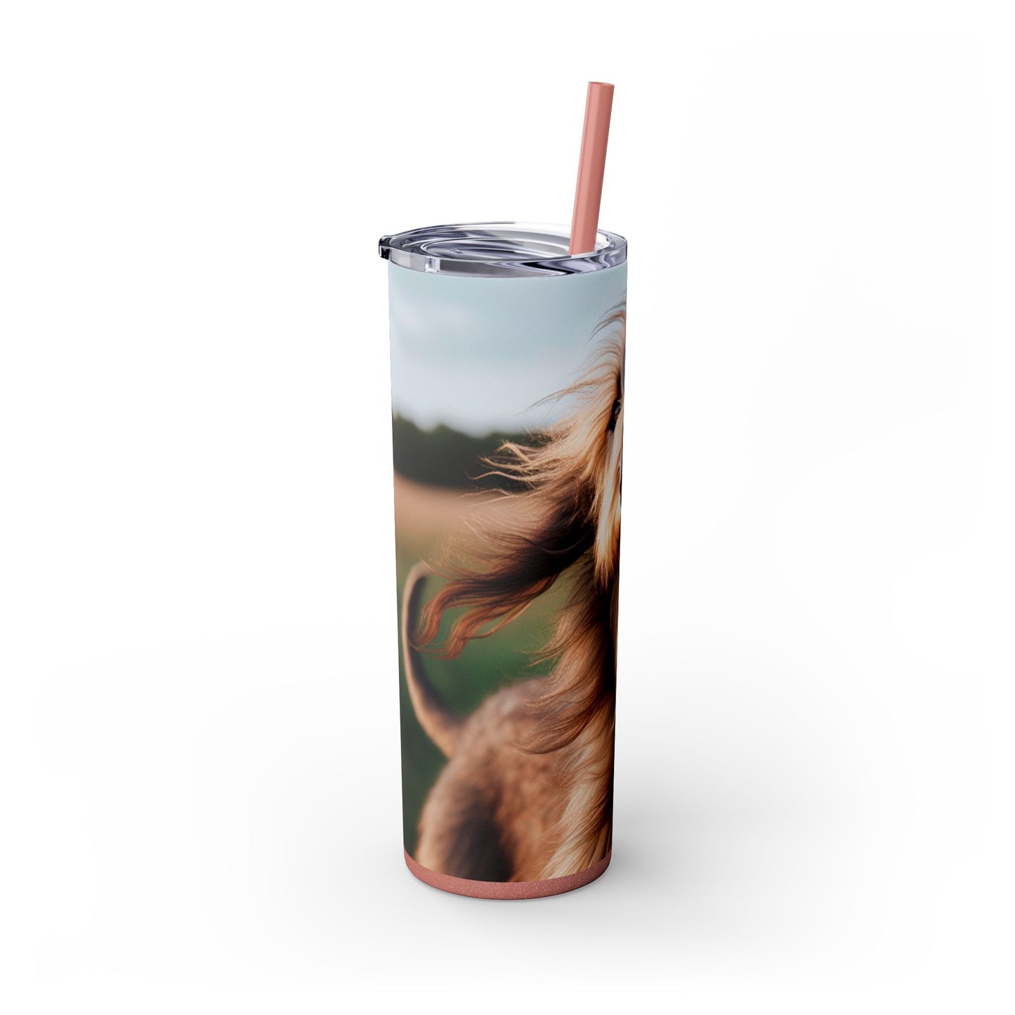 Scottish Deerhound Tumbler with Straw, 20oz