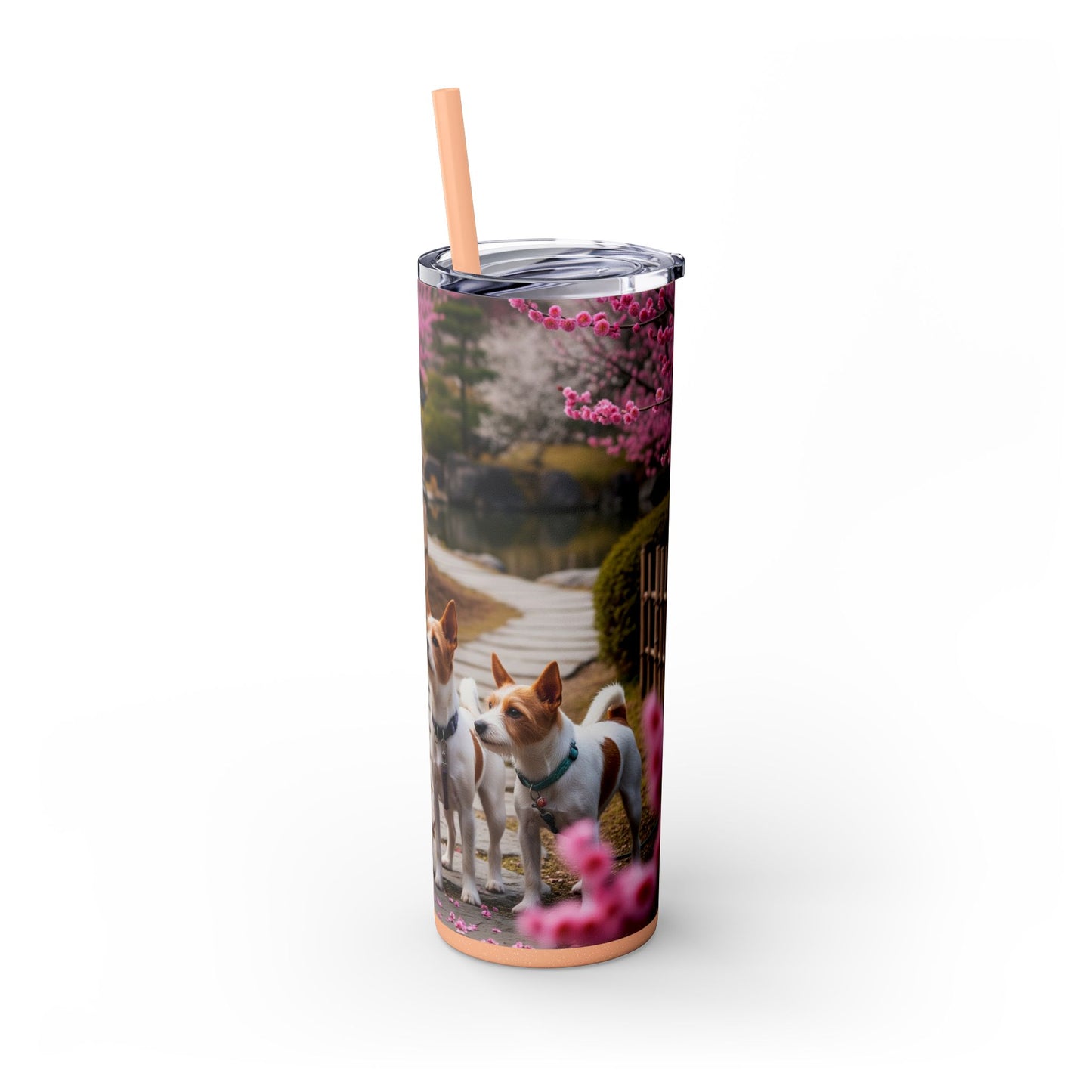 Japanese Terrier Tumbler with Straw, 20oz