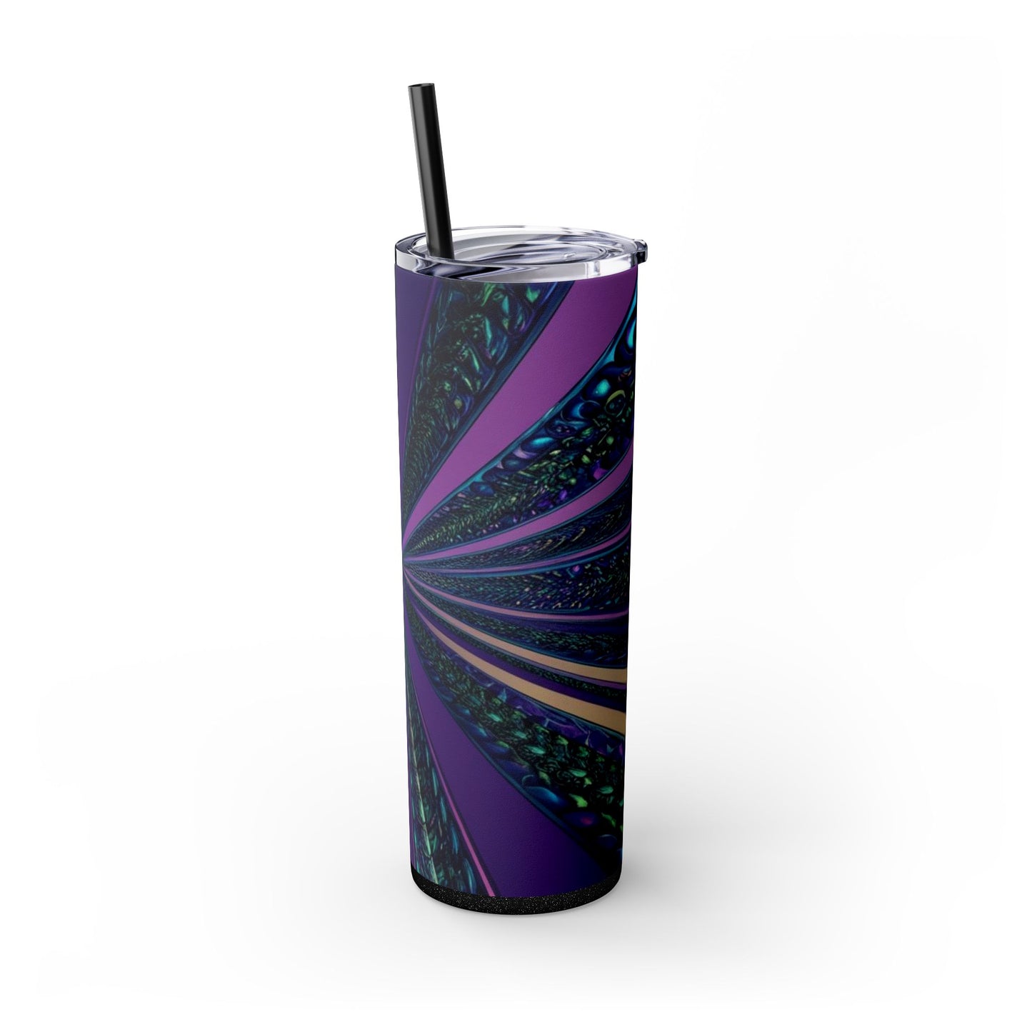 Optical Illusion Skinny Tumbler with Straw, 20oz
