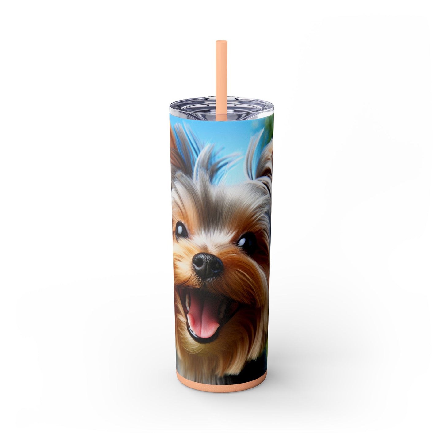 Australian Silky Terrier Tumbler with Straw, 20oz