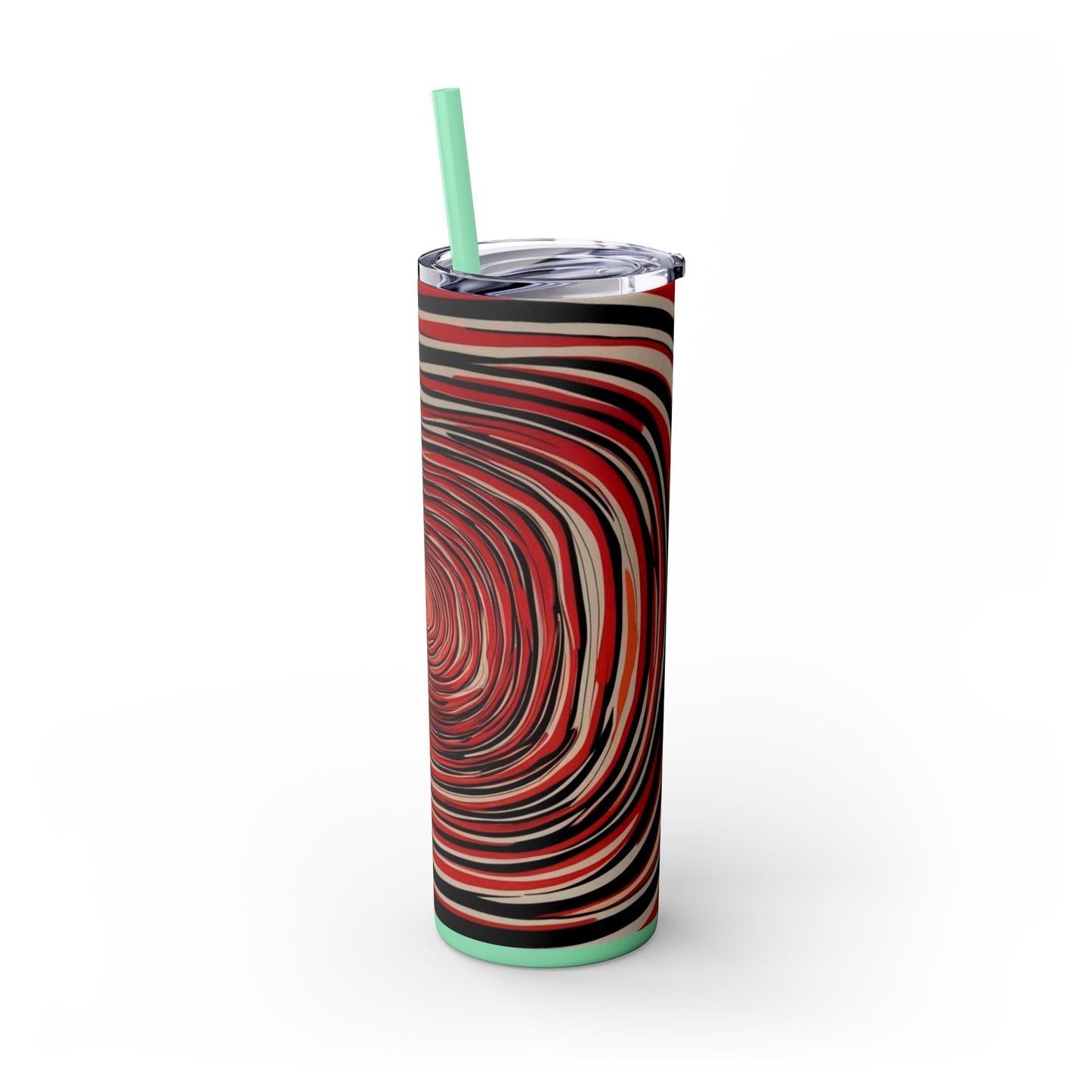 Optical Illusion Skinny Tumbler with Straw, 20oz