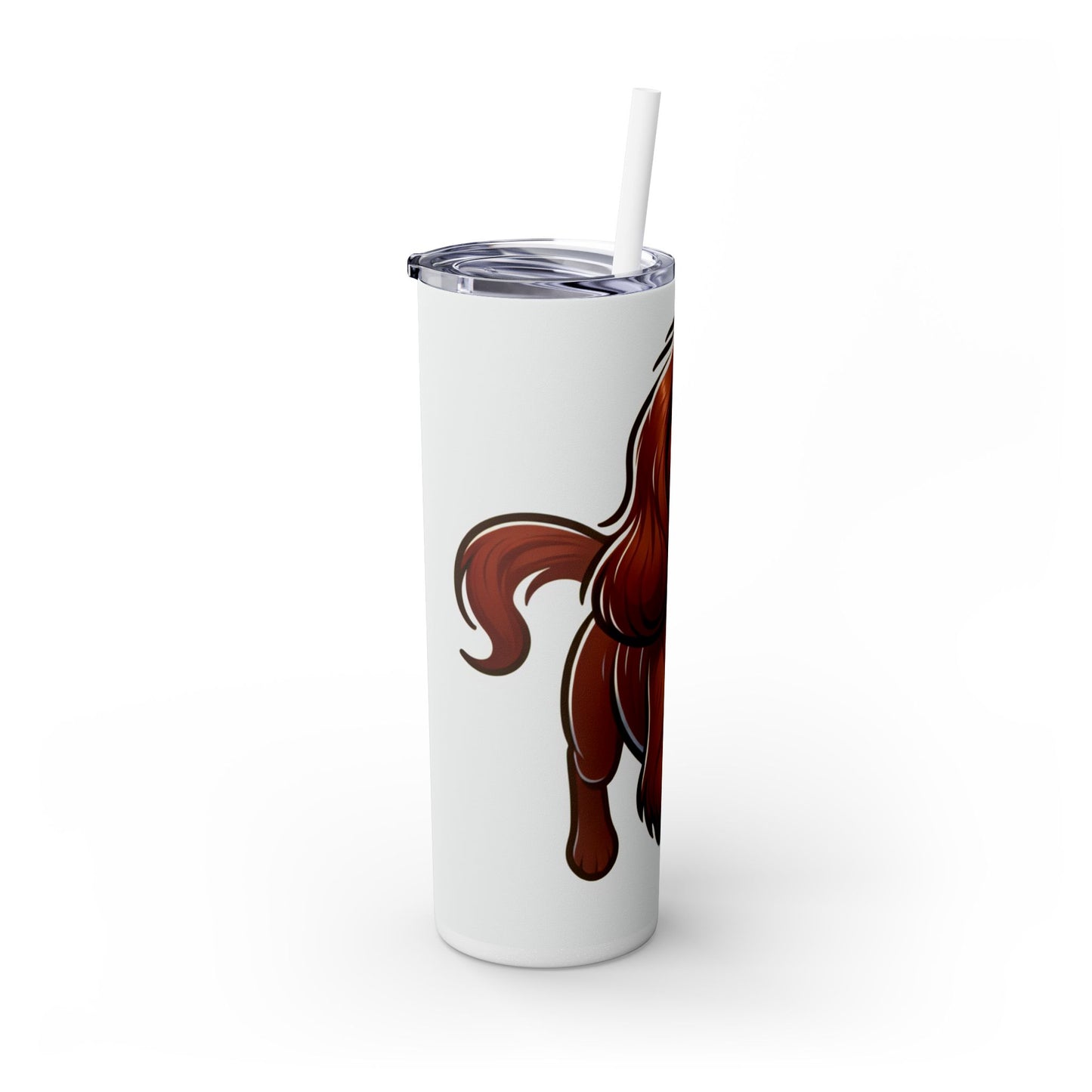 Sussex Spaniel Skinny Tumbler with Straw, 20oz