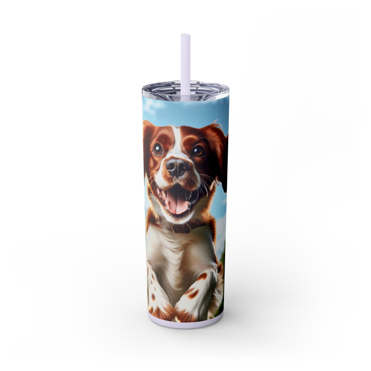 Welsh Springer Spaniel Skinny Tumbler with Straw, 20oz