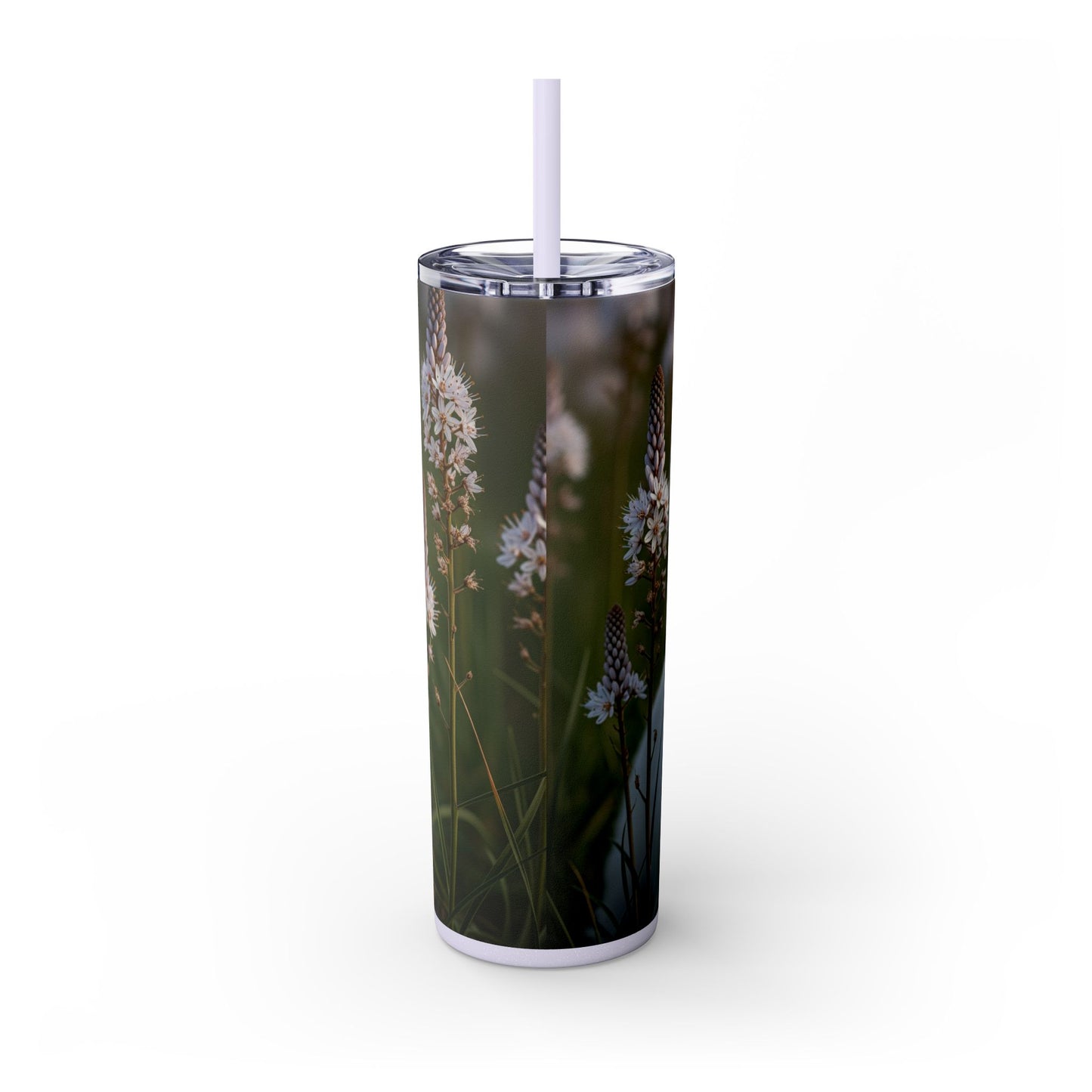 West Highland White Terrier Skinny Tumbler with Straw, 20oz