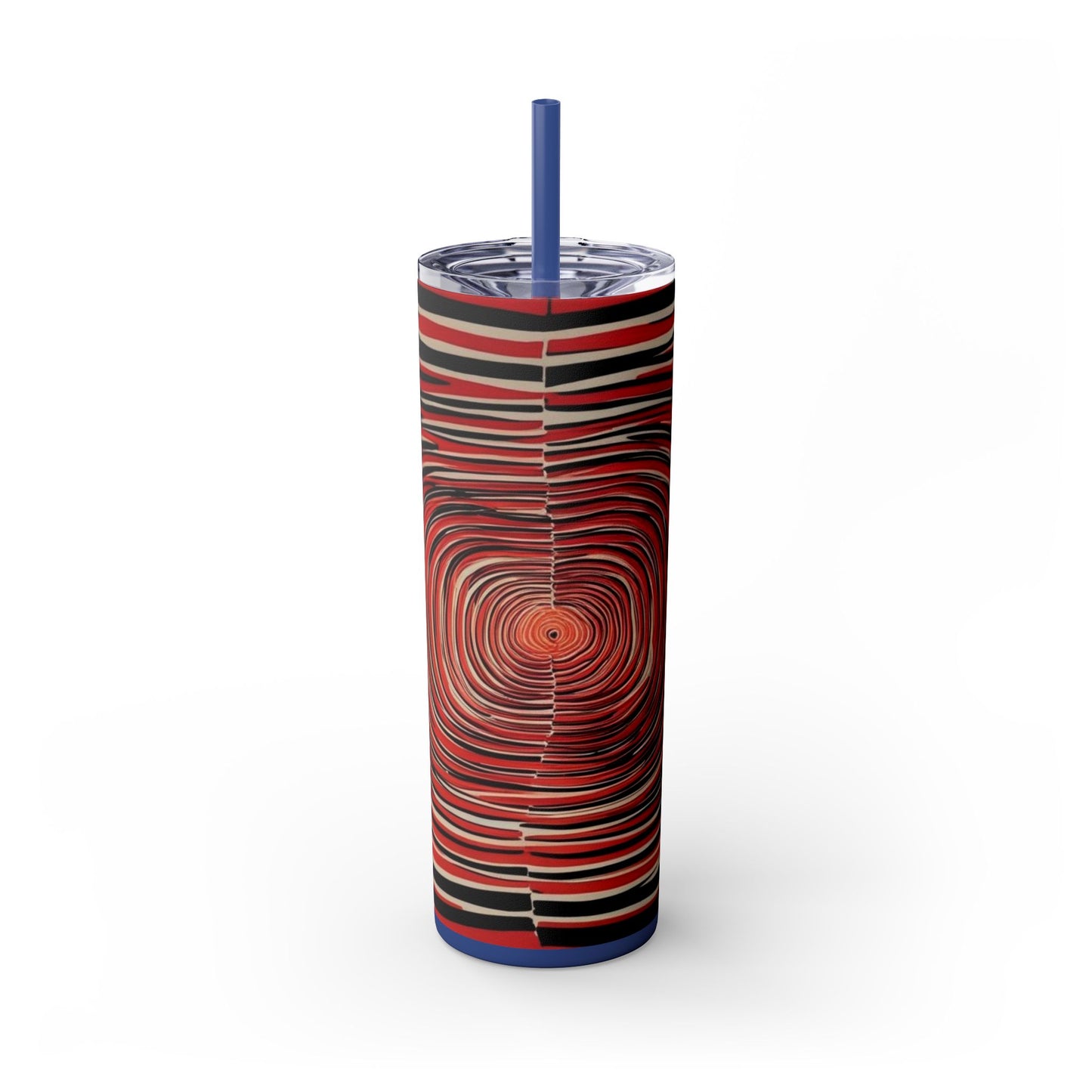 Optical Illusion Skinny Tumbler with Straw, 20oz