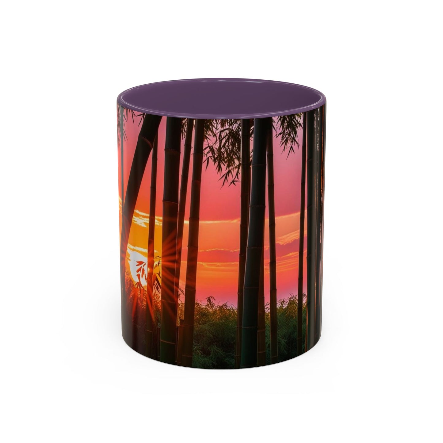 Bamboo Forest Sunrise Accent Coffee Mug - Perfect Gift for Dog Lovers