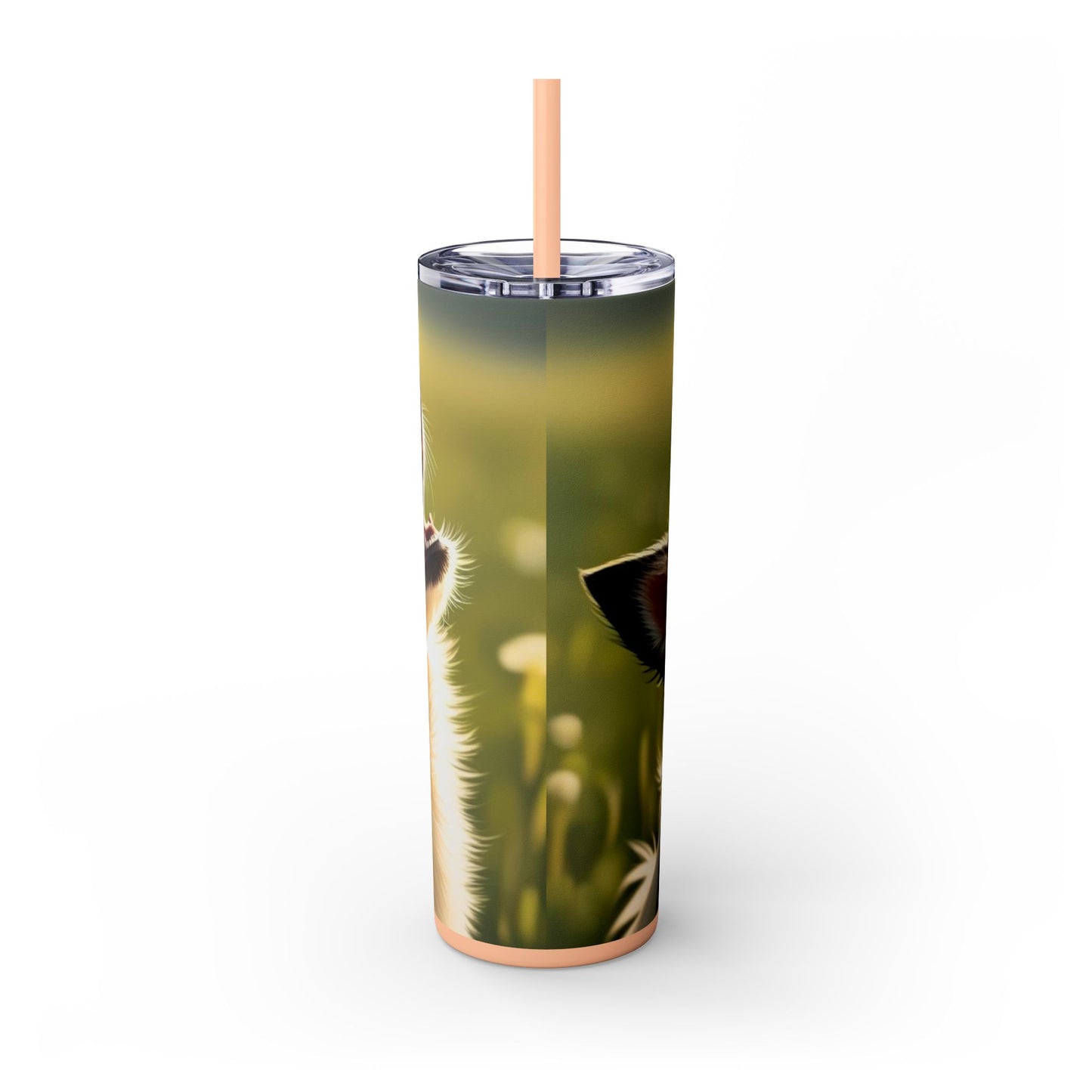 Swedish Vallhund Skinny Tumbler with Straw, 20oz
