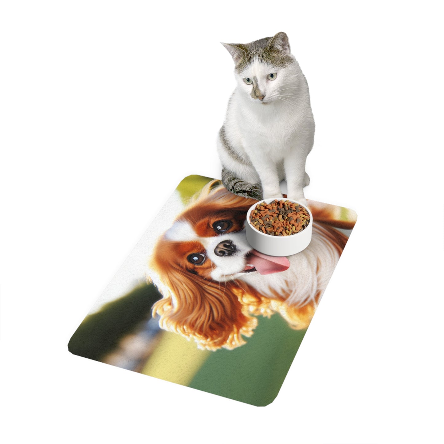 Pet Food Mat (12x18) - Cavalier King Charles Spaniel
