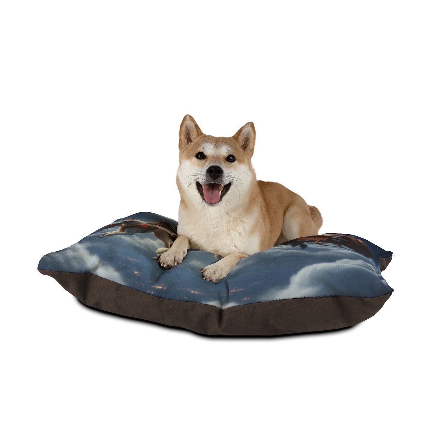 Santa's Poodle Powered Sleigh Pet Bed