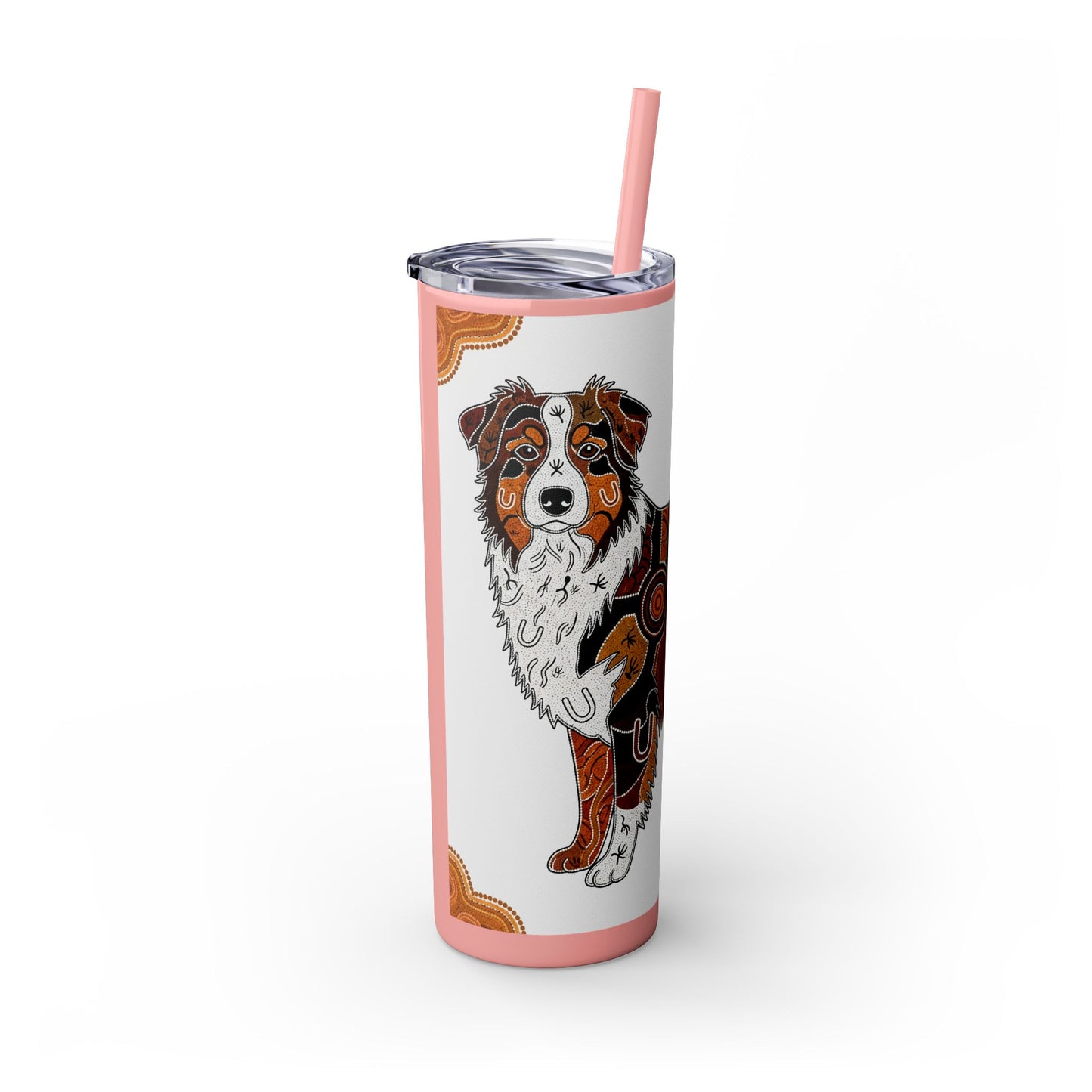 Australian Shepherd Skinny Tumbler with Straw, 20oz