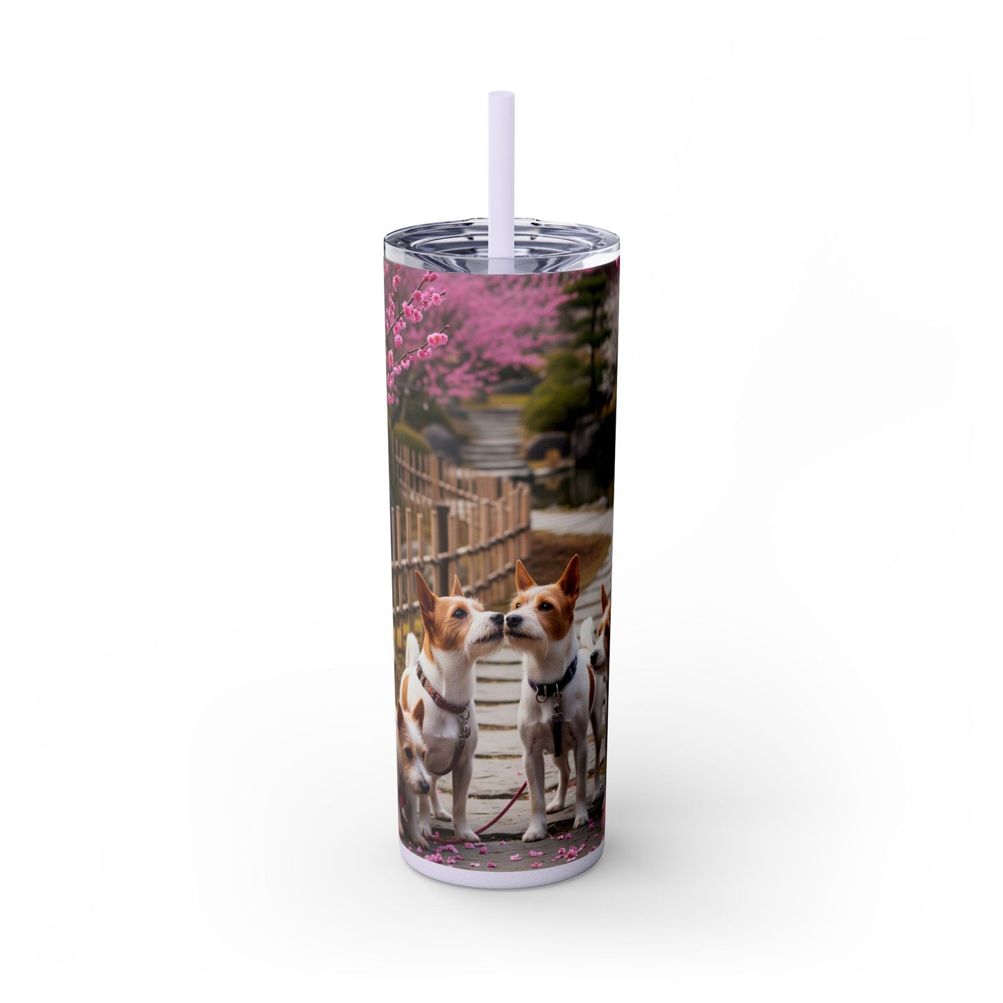Japanese Terrier Tumbler with Straw, 20oz