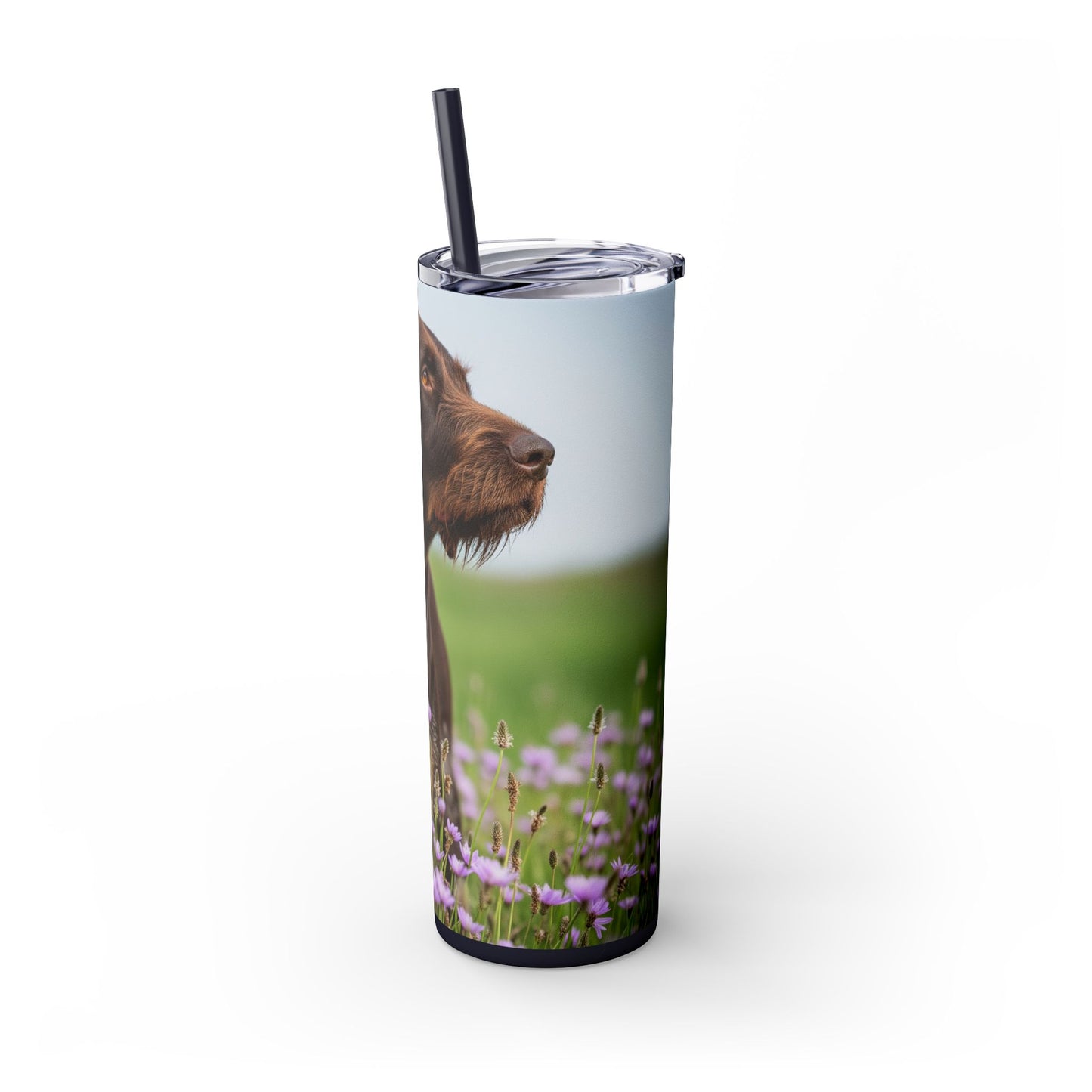 German Wirehaired Pointer Tumbler with Straw, 20oz
