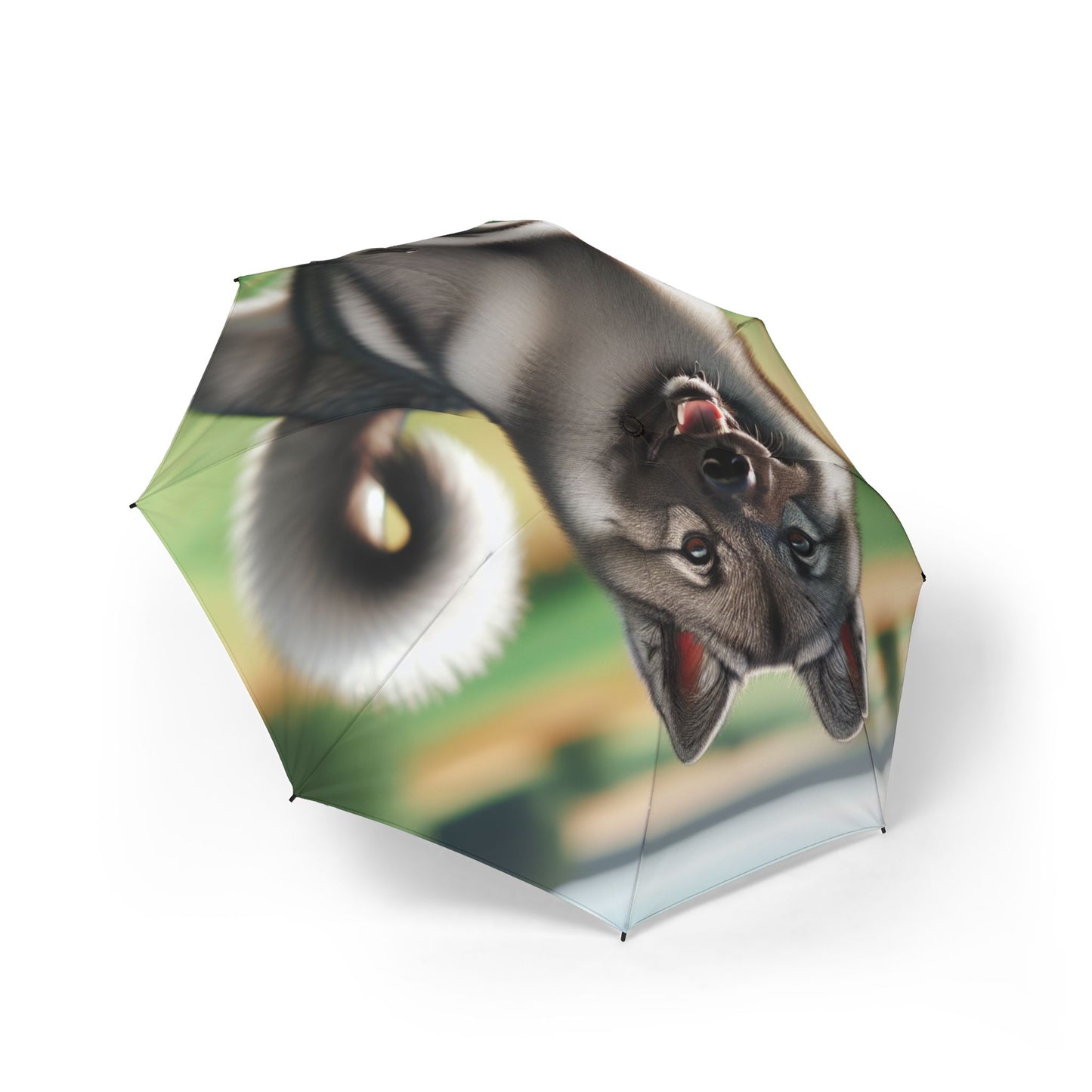 Norwegian Elkhound Semi-Automatic Foldable Umbrella
