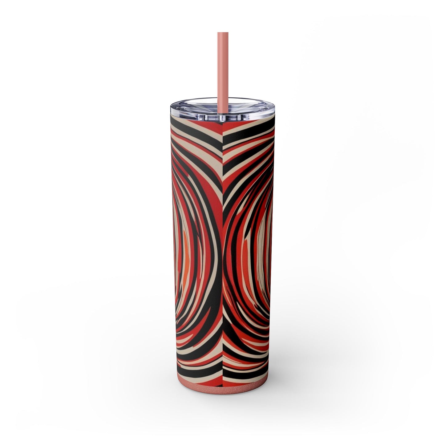 Optical Illusion Skinny Tumbler with Straw, 20oz