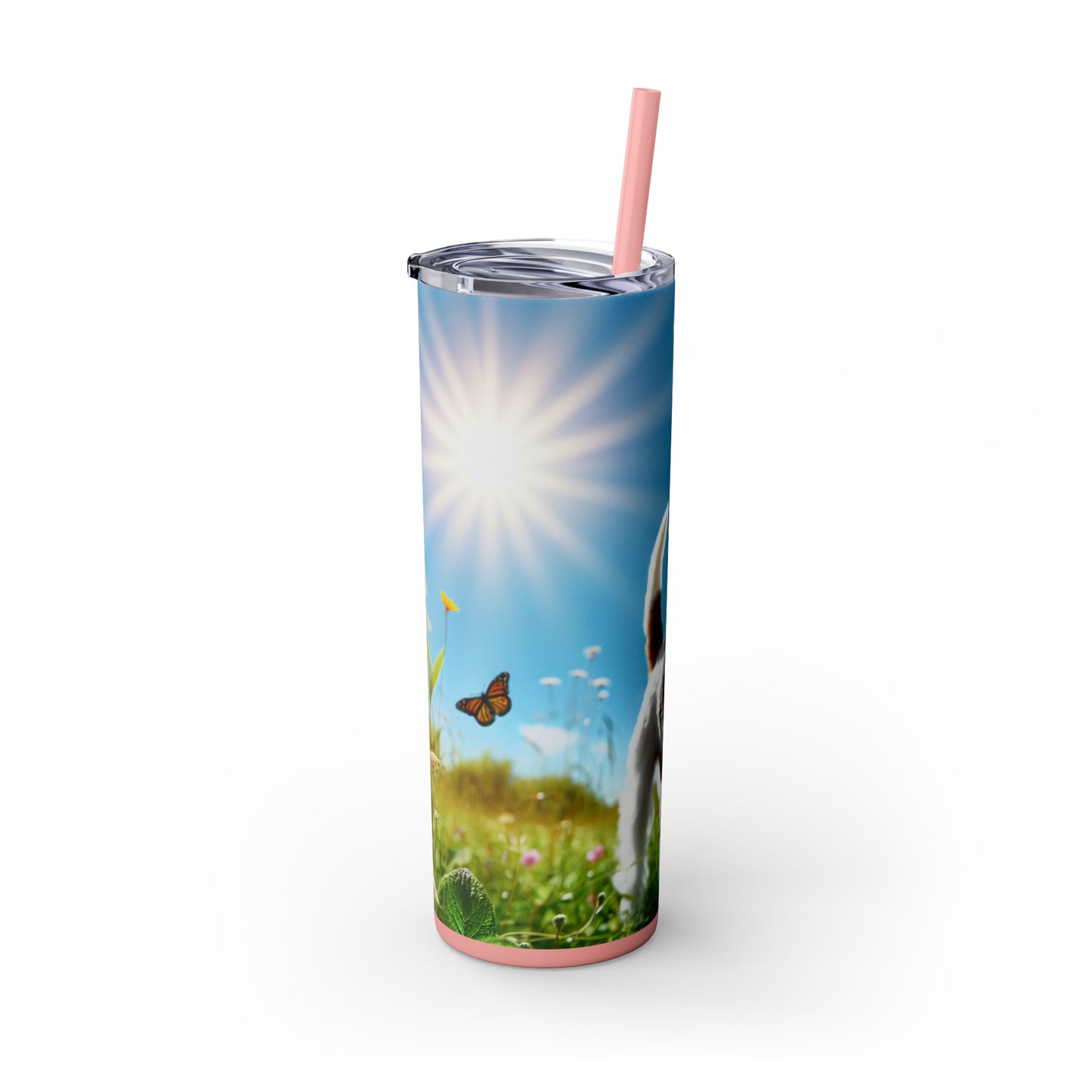 Fox Terrier Tumbler with Straw, 20oz