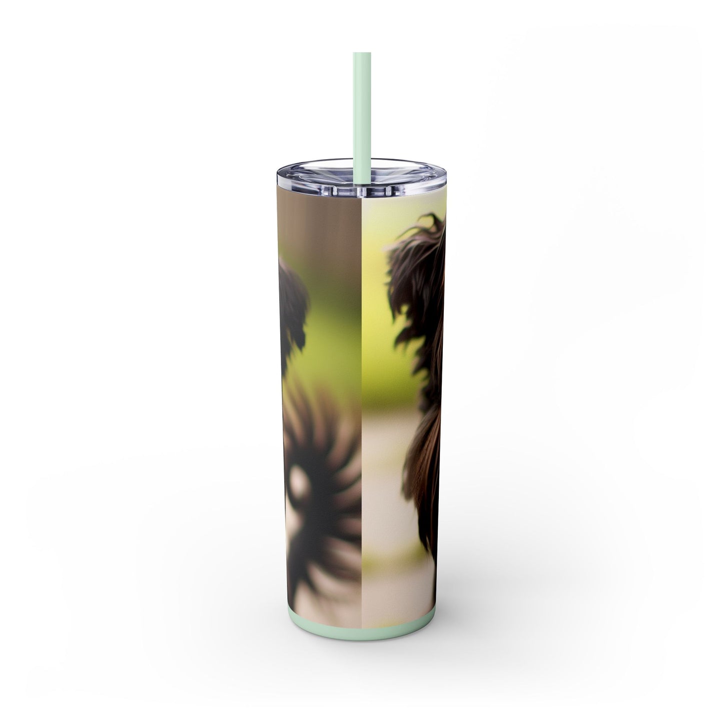Affenpinscher Skinny Tumbler with Straw, 20oz