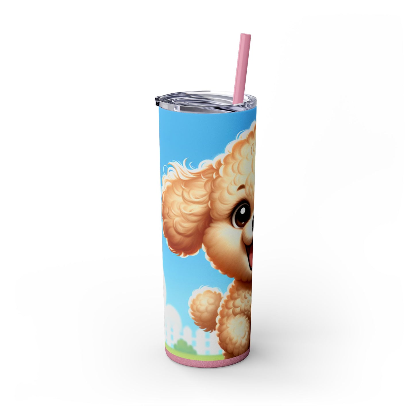 Miniature Poodle Tumbler with Straw, 20oz