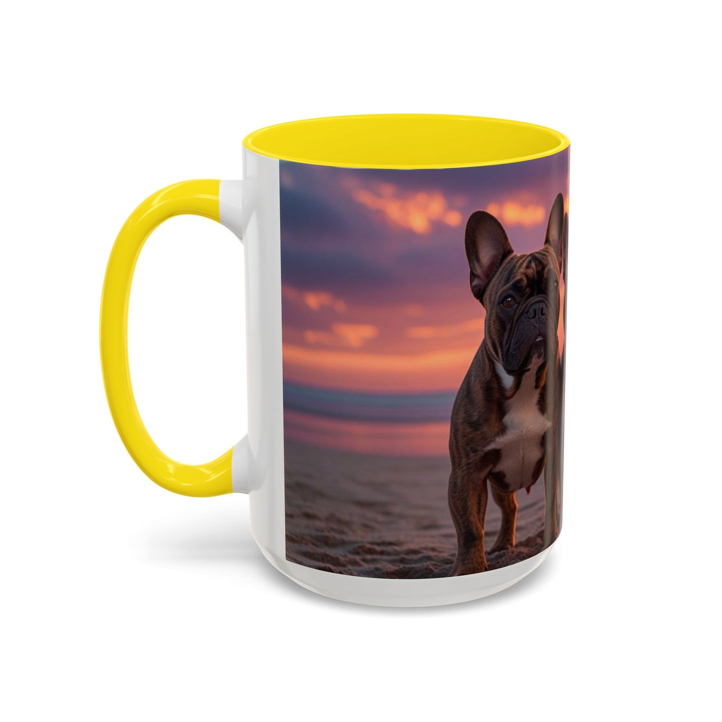 French Bulldog Love Accent Coffee Mug - Perfect Gift for Dog Lovers