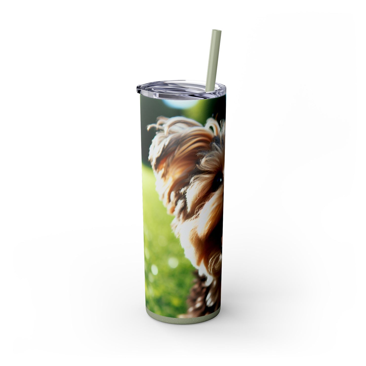 Yorkiepoo Tumbler with Straw, 20oz