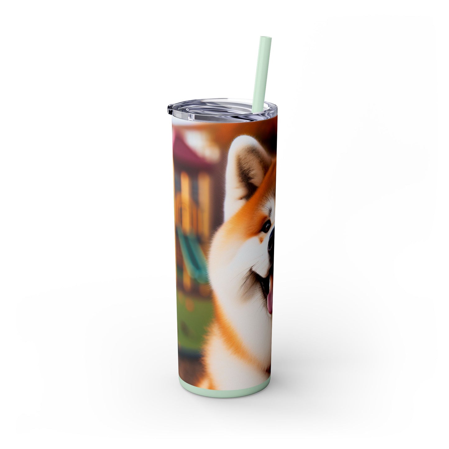 Japanese Akitainu Tumbler with Straw, 20oz