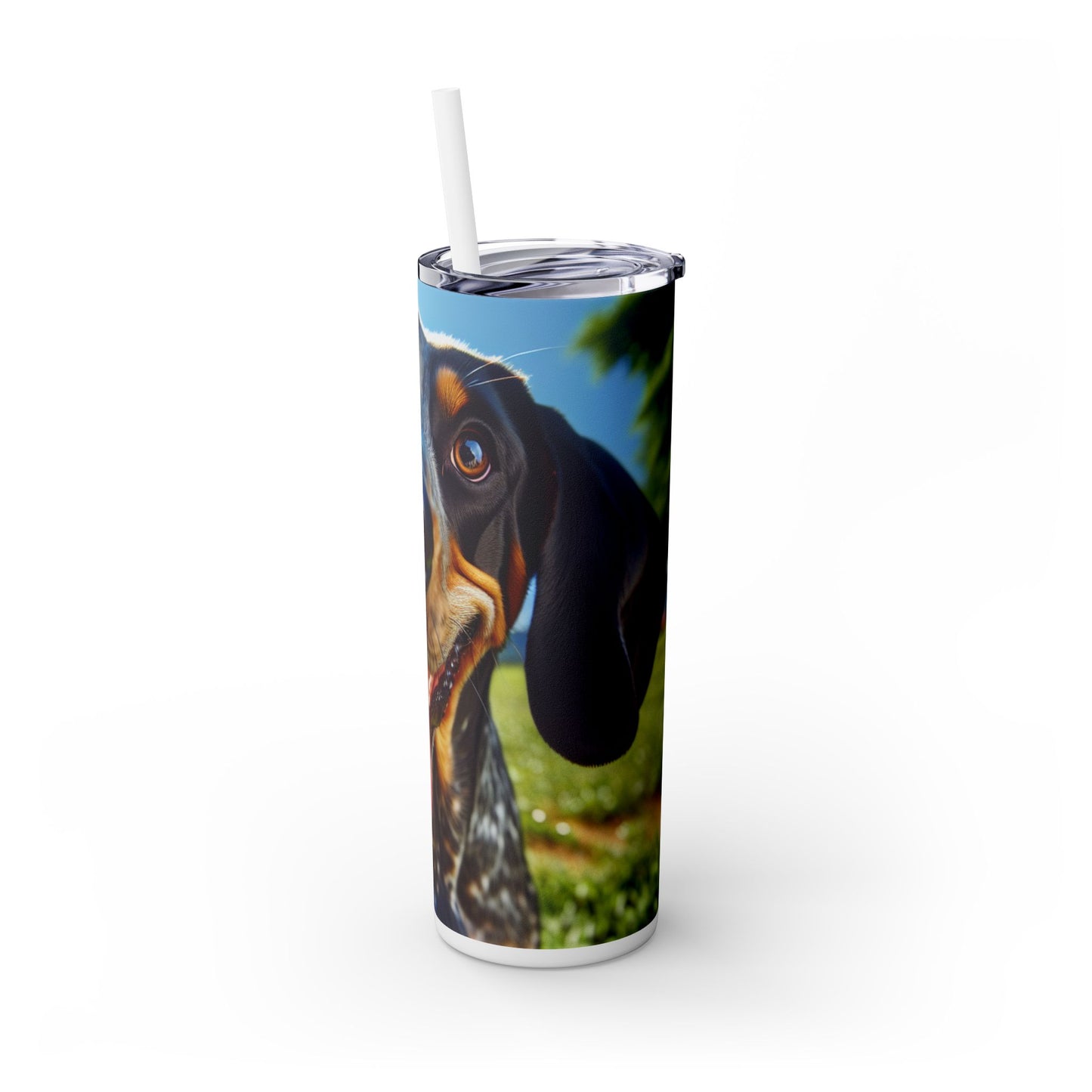 Bluetick Coonhound Tumbler with Straw, 20oz