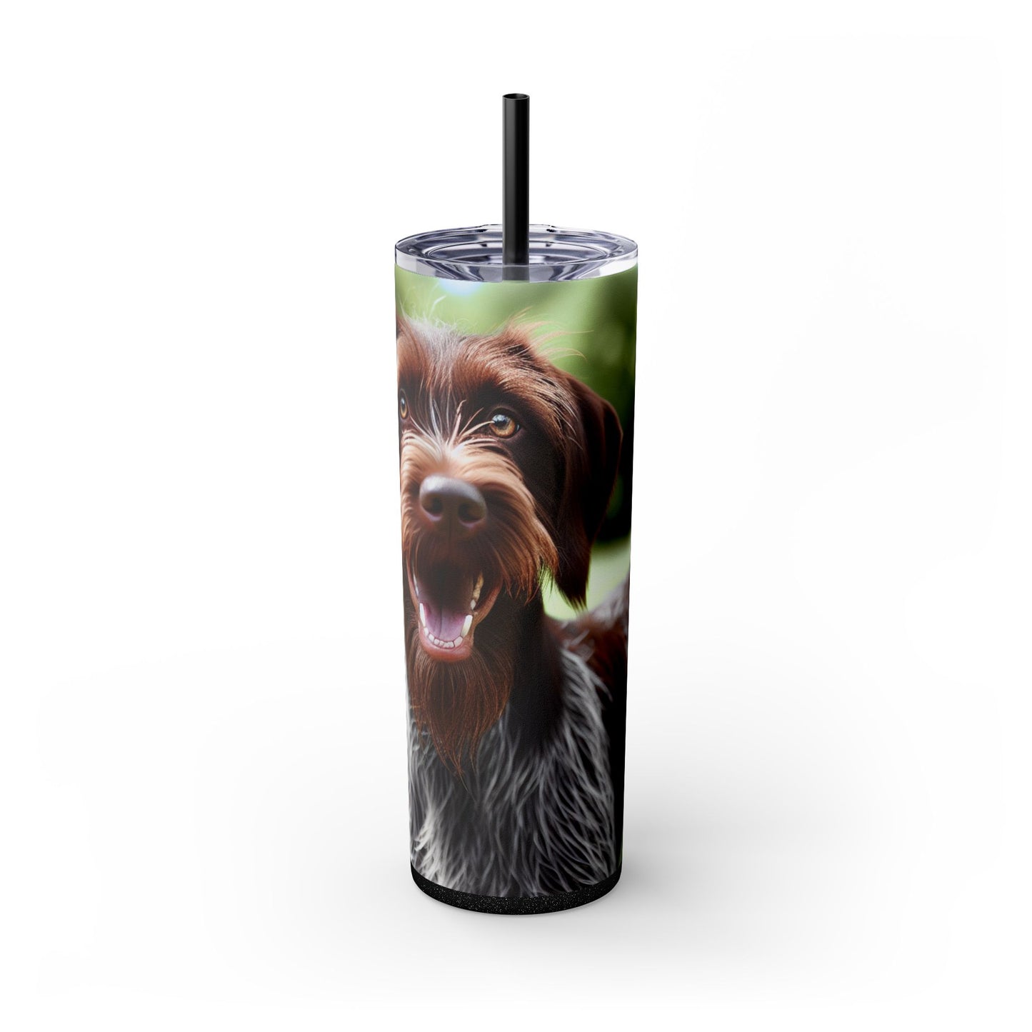 Wirehaired Slovakian Pointer Skinny Tumbler with Straw, 20oz