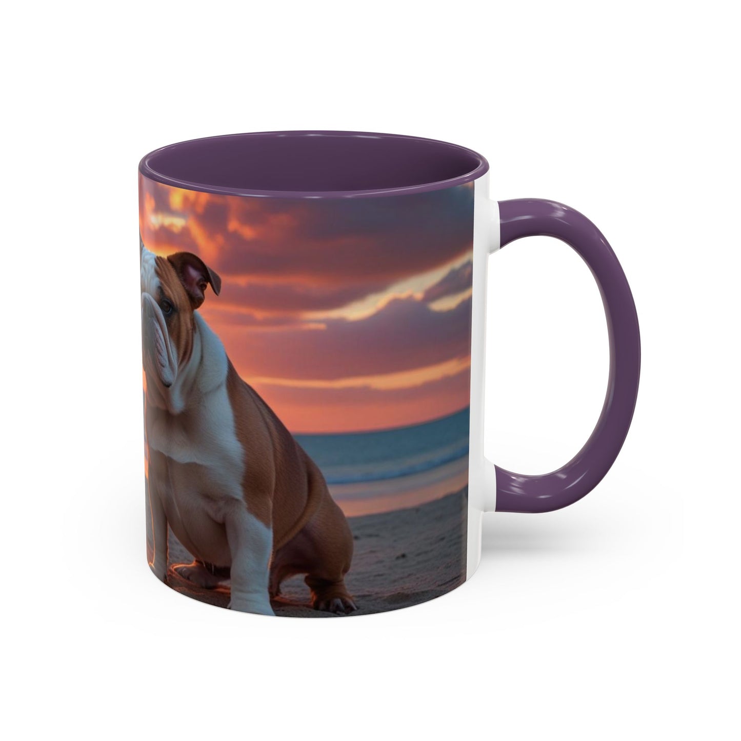 Bulldog Love Accent Coffee Mug - Perfect Gift for Dog Lovers