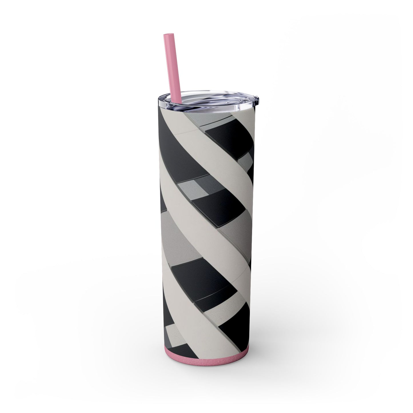 Optical Illusion Skinny Tumbler with Straw, 20oz
