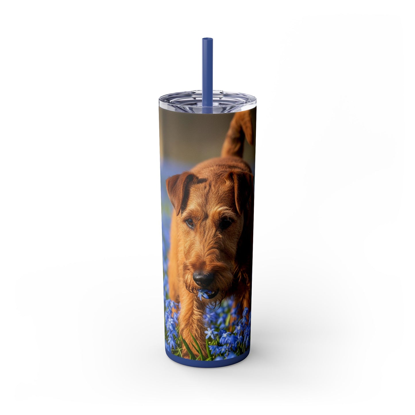 Irish Terrier Skinny Tumbler with Straw, 20oz