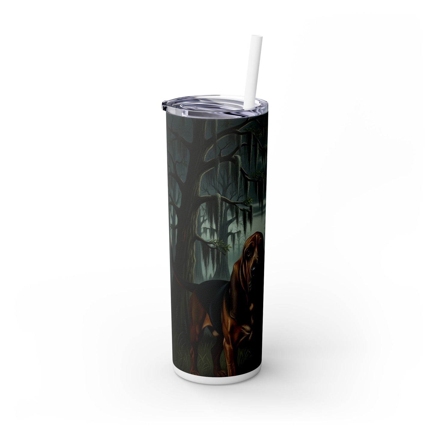 Bloodhound Skinny Tumbler with Straw, 20oz