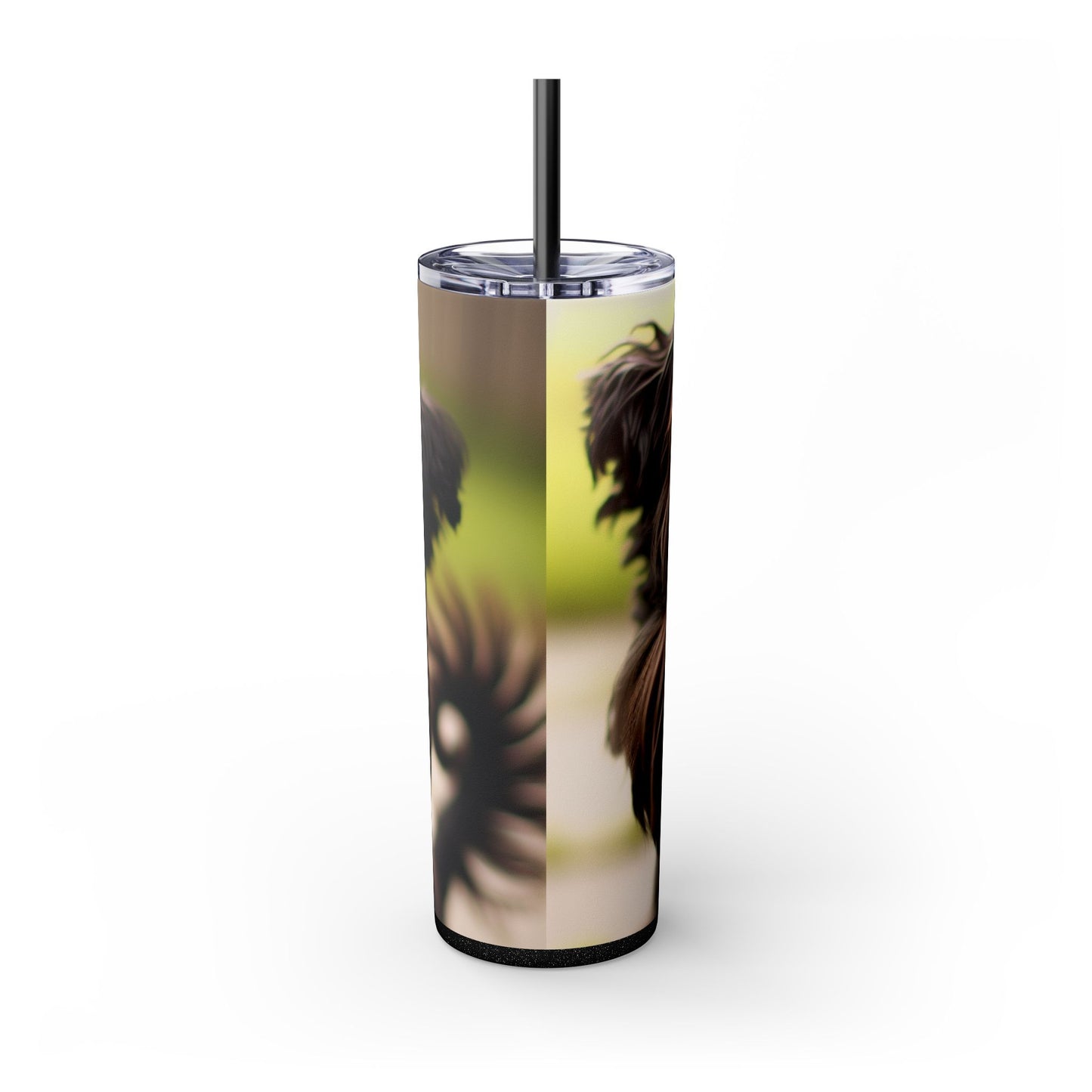 Affenpinscher Skinny Tumbler with Straw, 20oz