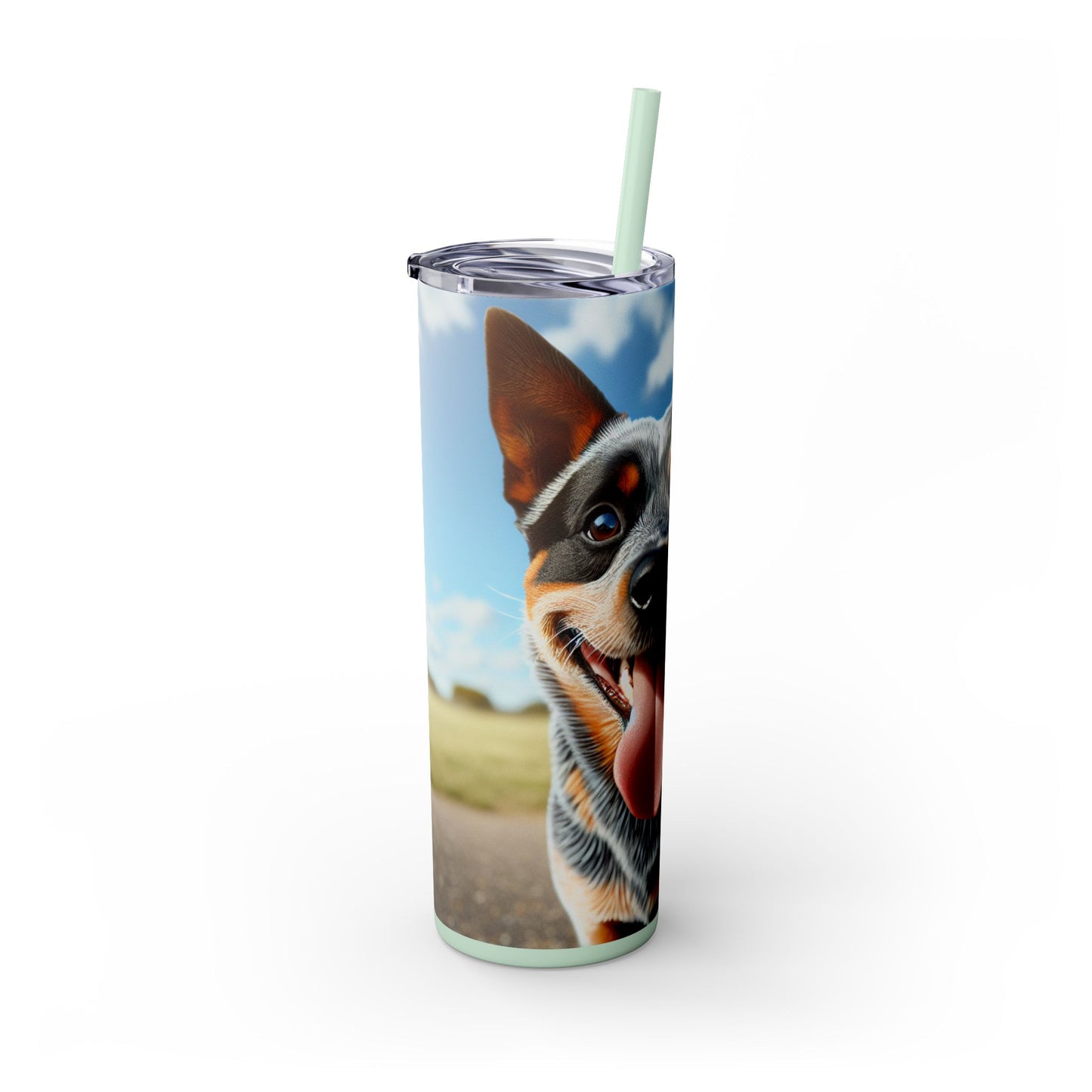 Australian Stumpy Tail Cattle Dog Tumbler with Straw, 20oz