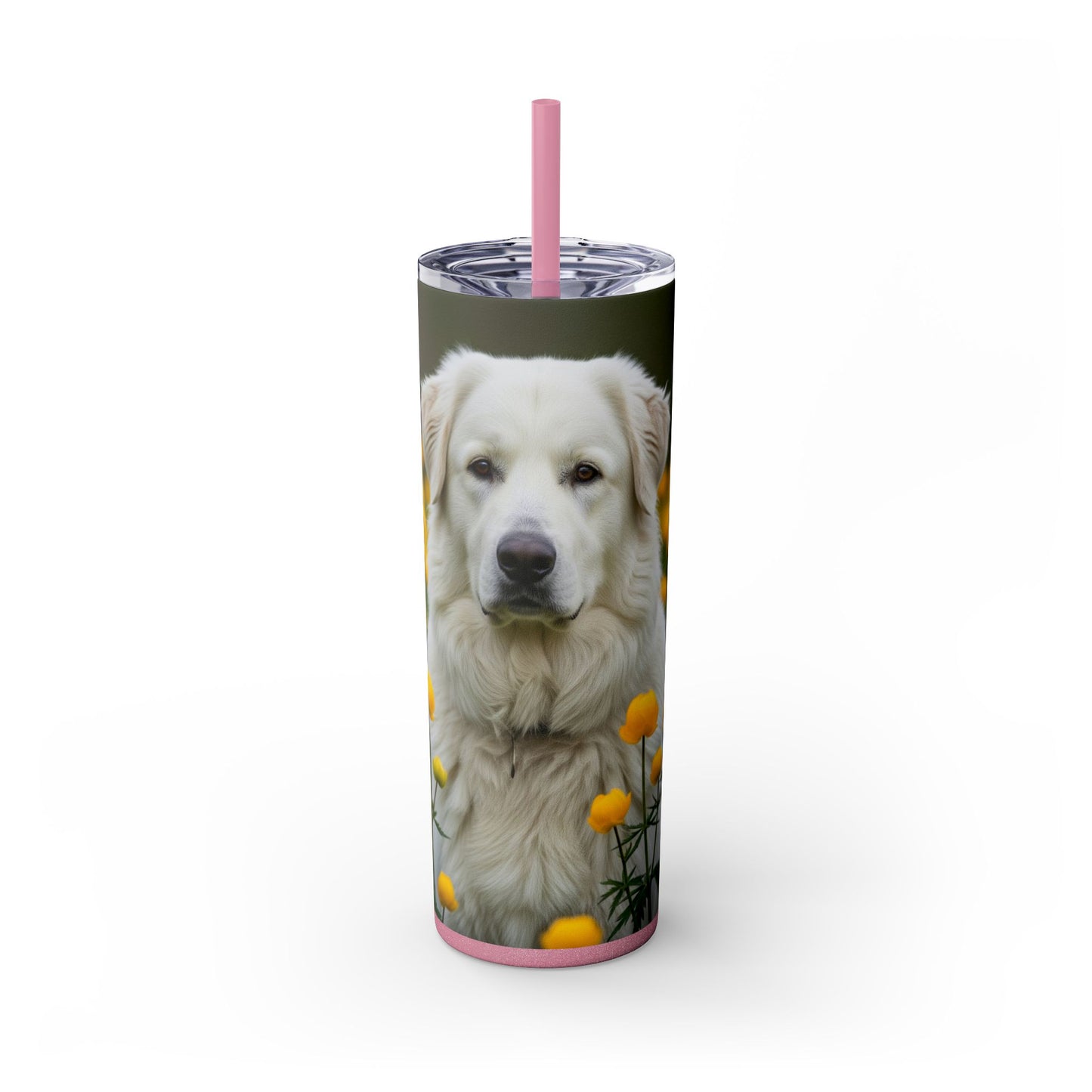 Romanian Mioritic Shepherd Dog Tumbler with Straw, 20oz