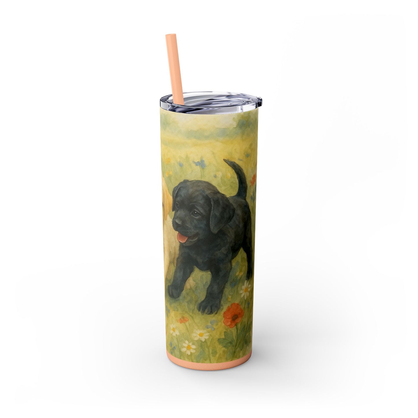 Labrador Retriever puppies Tumbler with Straw, 20oz