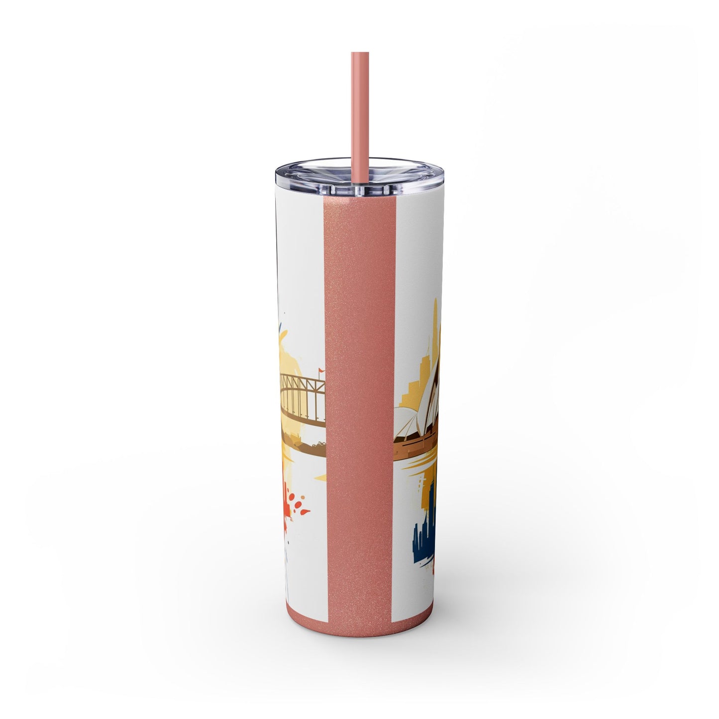 Australian Cattle Dog Skinny Tumbler with Straw, 20oz