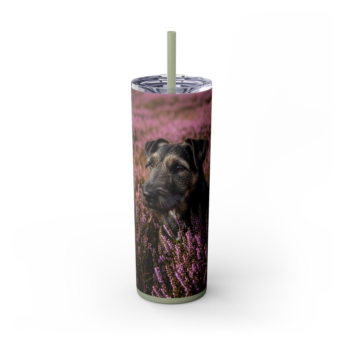 Glen of Imaal Terrier Skinny Tumbler with Straw, 20oz