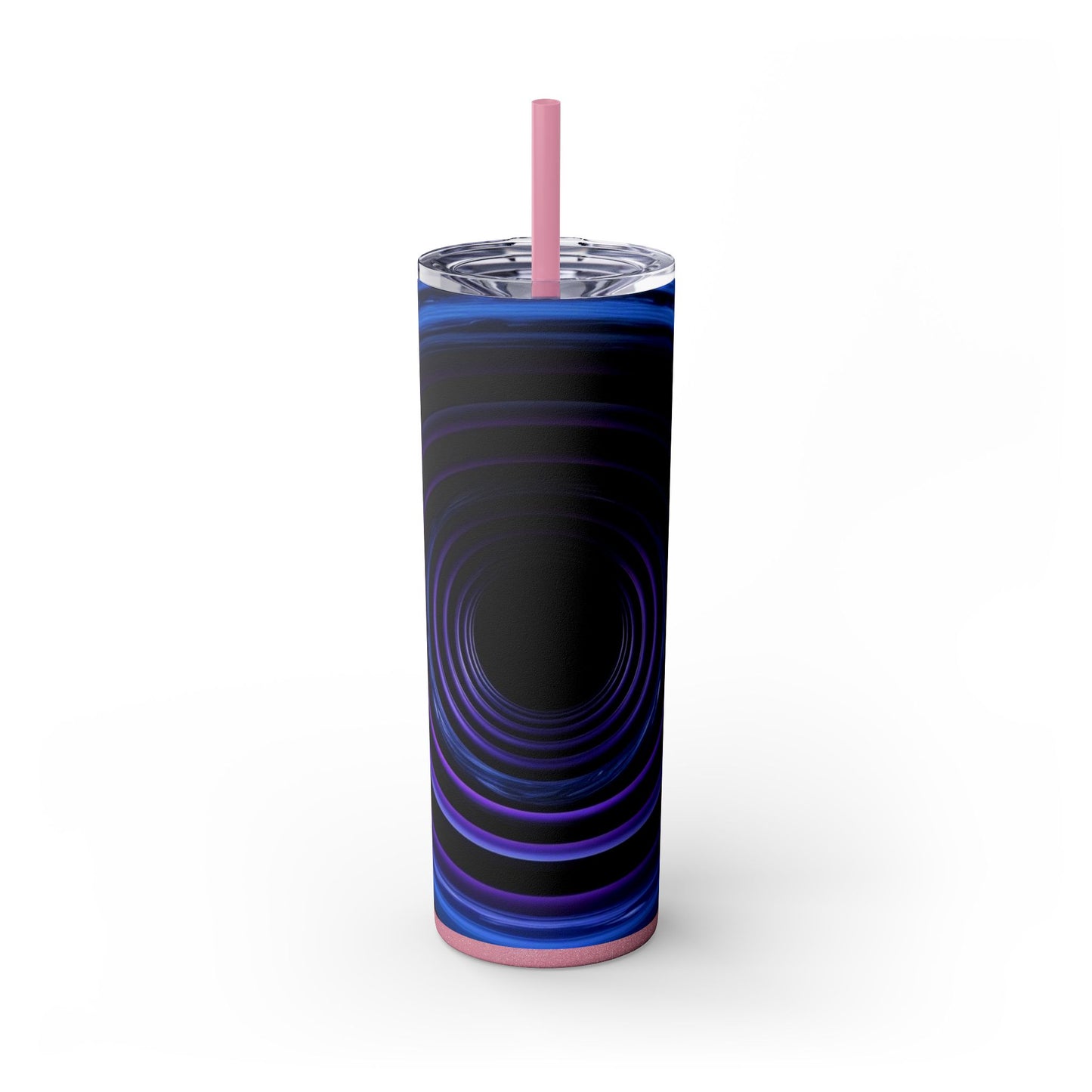 Optical Illusion Skinny Tumbler with Straw, 20oz