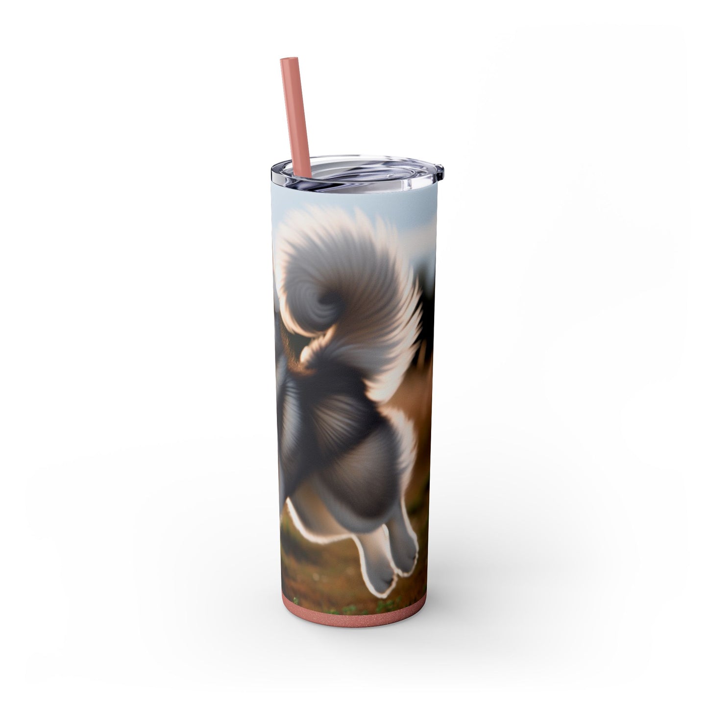 Alaskan Klee Kai Skinny Tumbler with Straw, 20oz