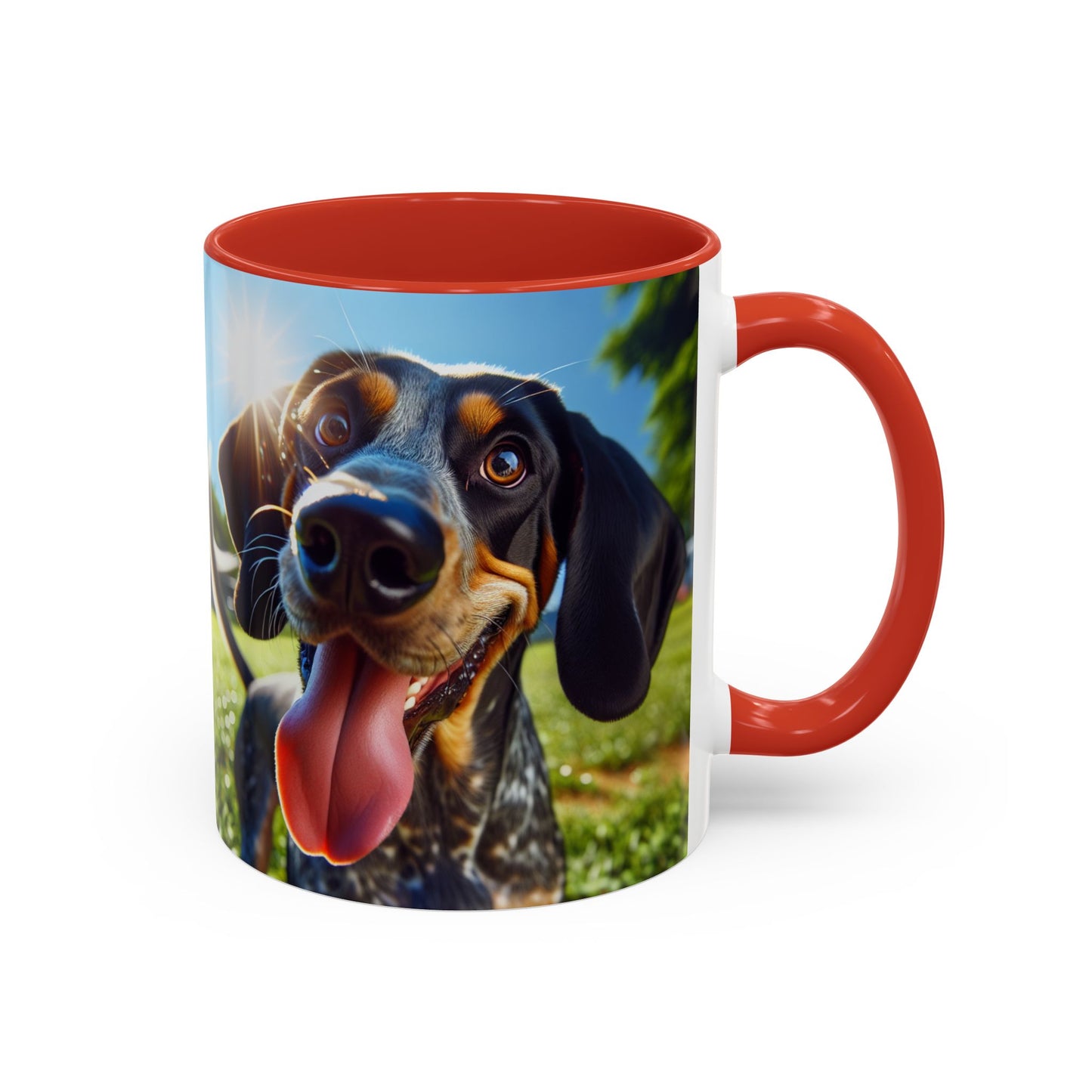Bluetick Coonhound Accent Coffee Mug - Perfect Gift for Dog Lovers