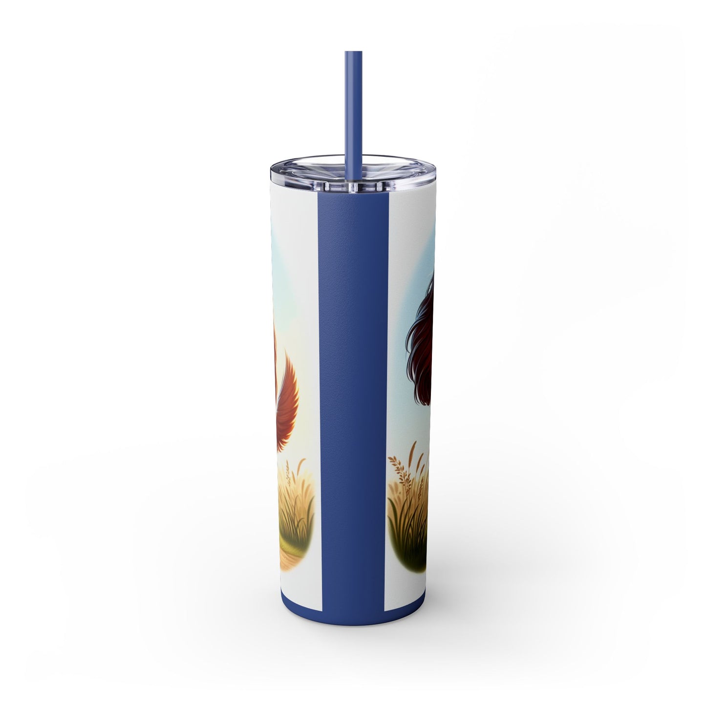 English Toy Spaniel Skinny Tumbler with Straw, 20oz
