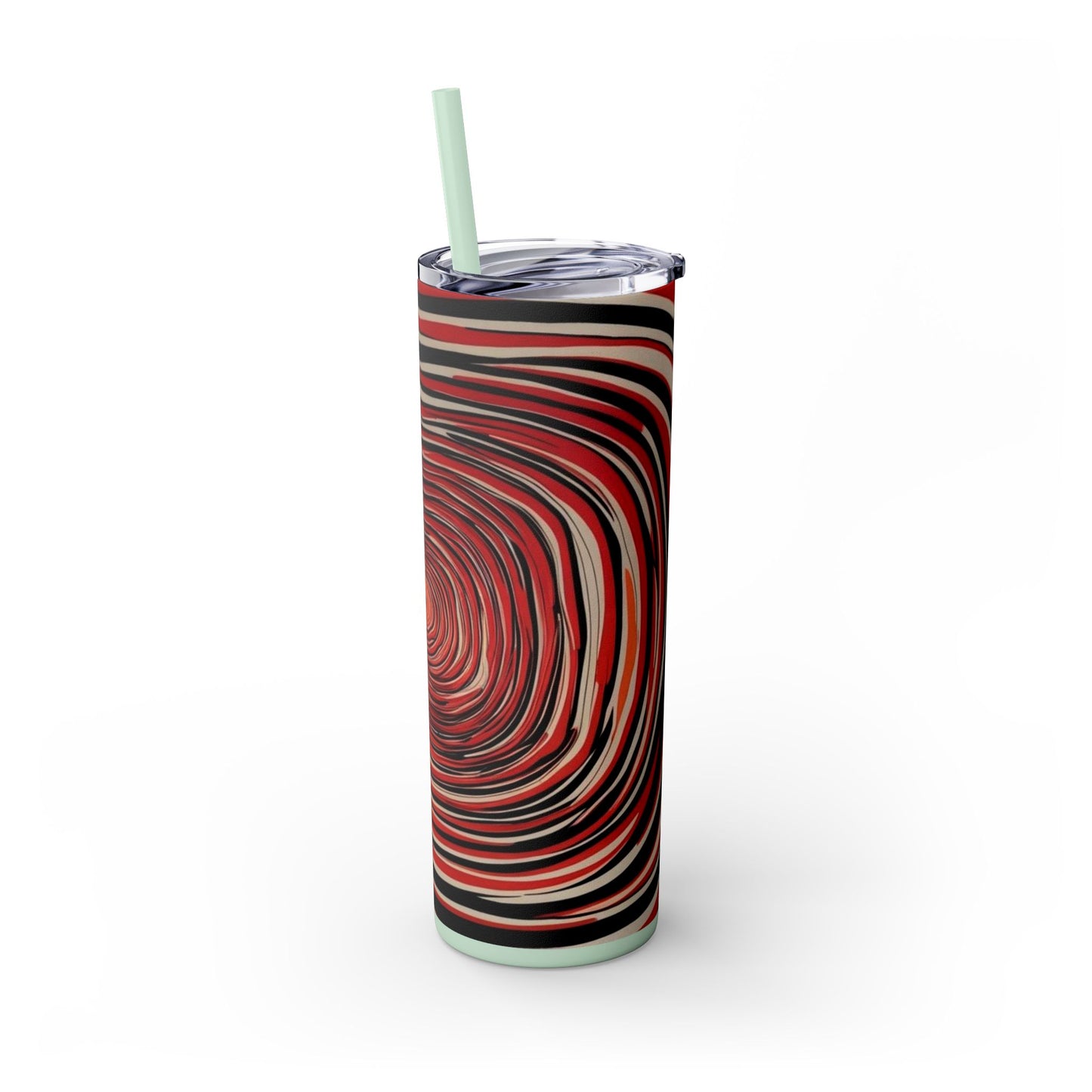 Optical Illusion Skinny Tumbler with Straw, 20oz