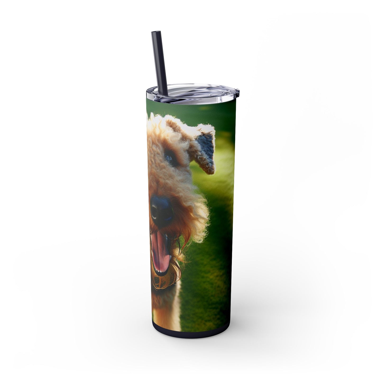 Airedale Terrier Tumbler with Straw, 20oz
