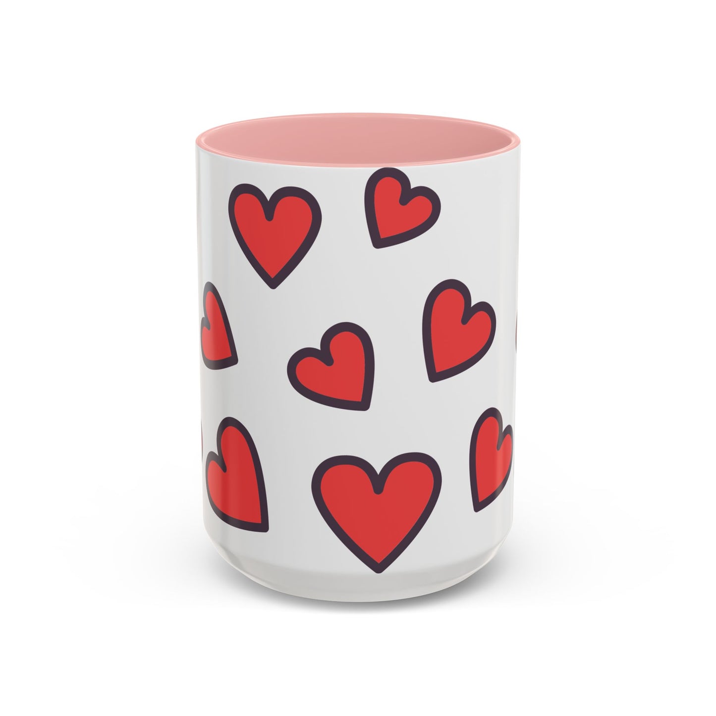 Hearts Accent Coffee Mug - Perfect Gift for Dog Lovers