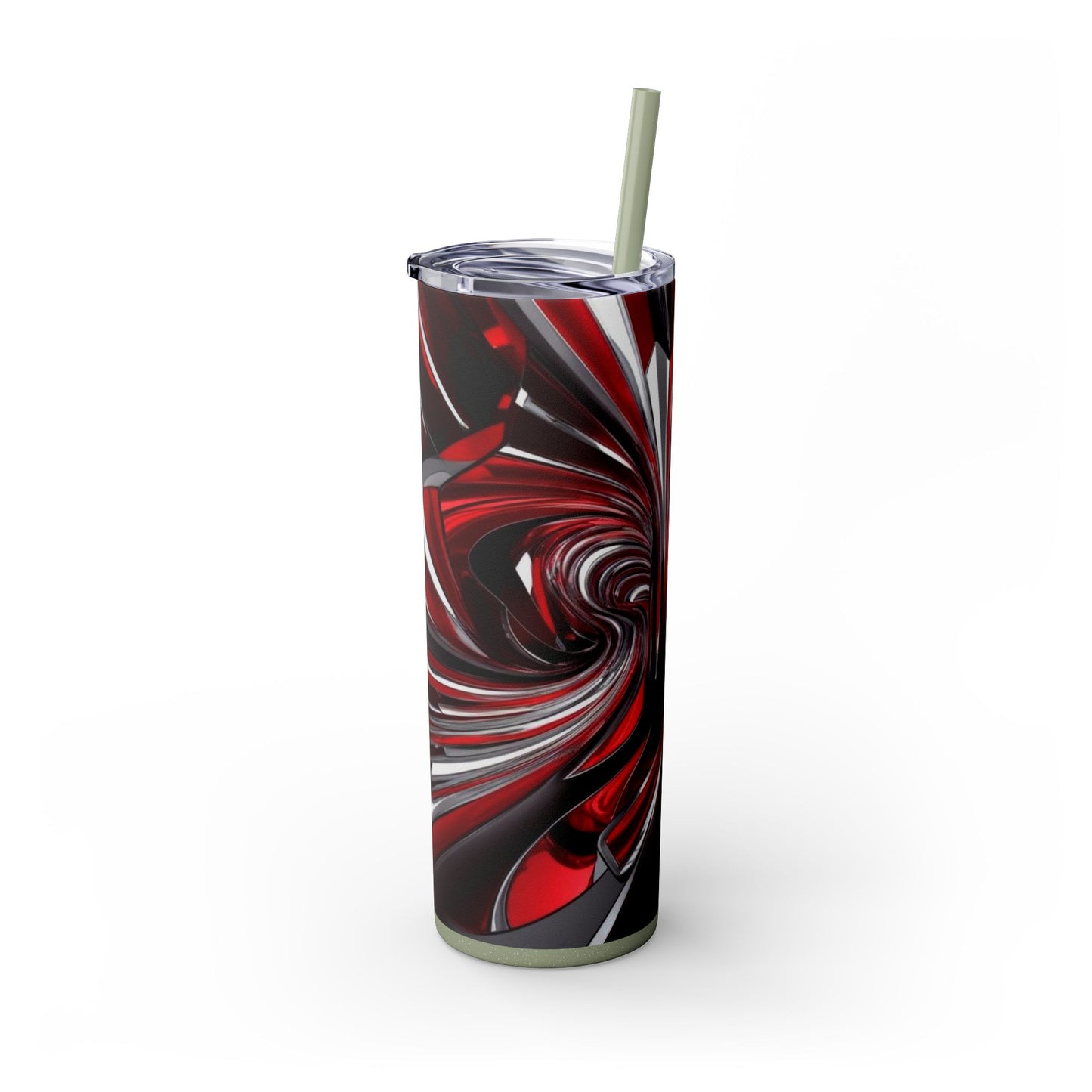 Optical Illusion Skinny Tumbler with Straw, 20oz