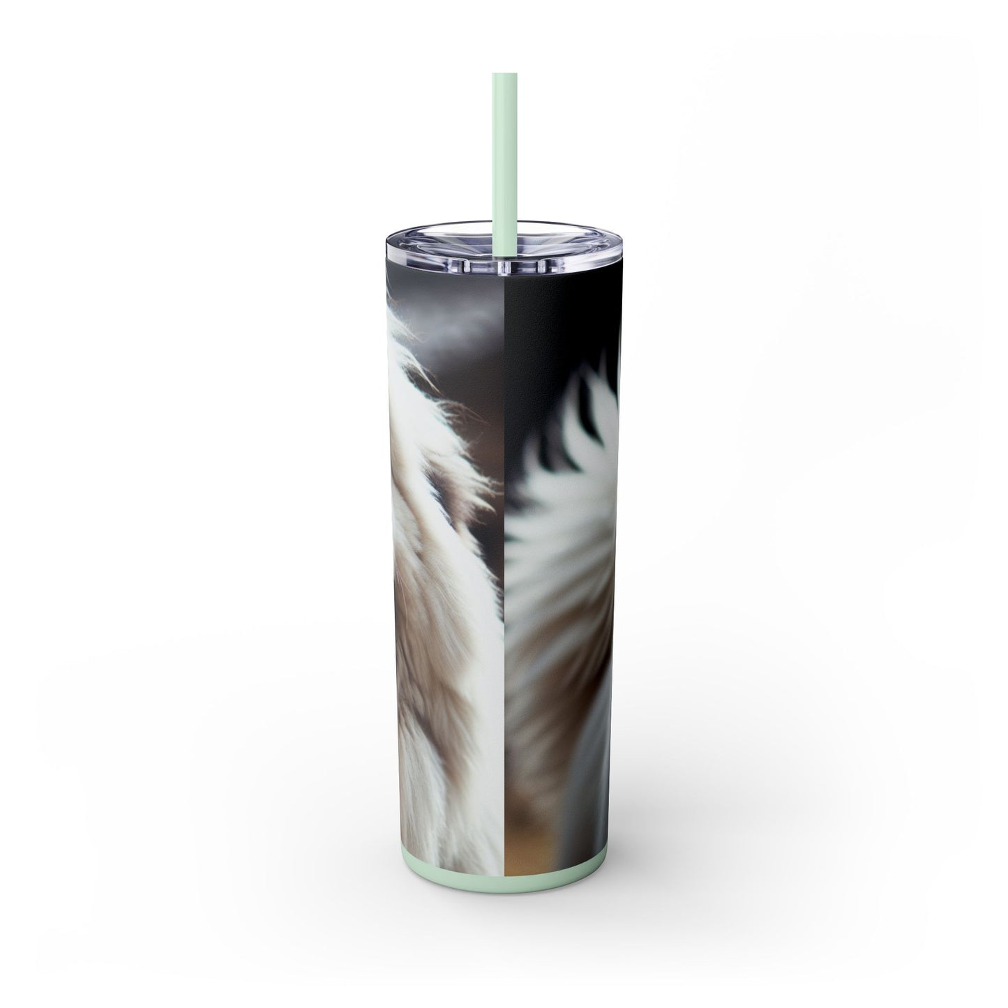 Tatra Shepherd Dog Skinny Tumbler with Straw, 20oz