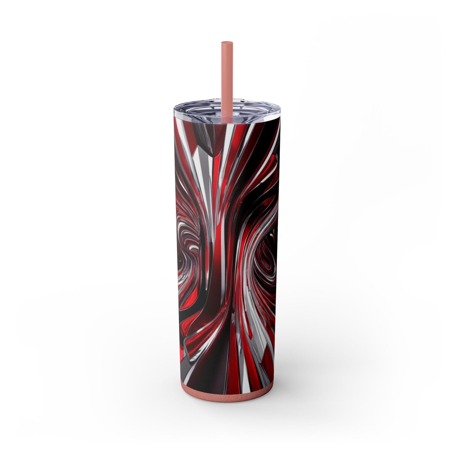 Optical Illusion Skinny Tumbler with Straw, 20oz