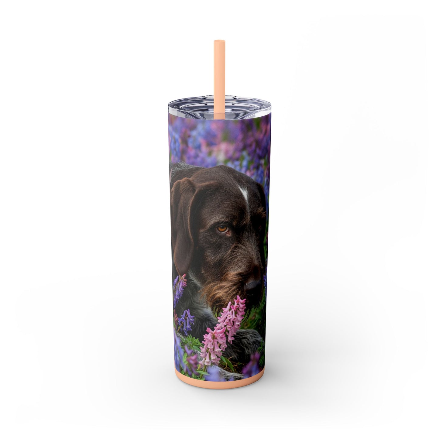 Wirehaired Slovakian Pointer Skinny Tumbler with Straw, 20oz