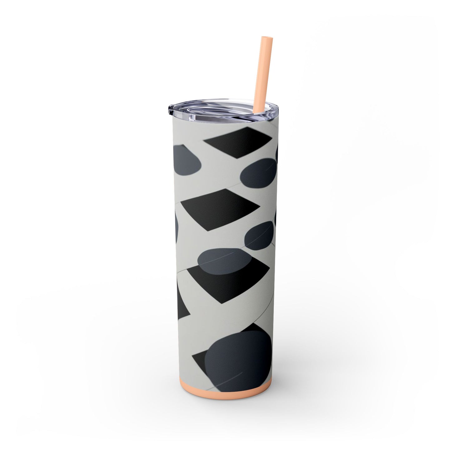 Optical Illusion Skinny Tumbler with Straw, 20oz