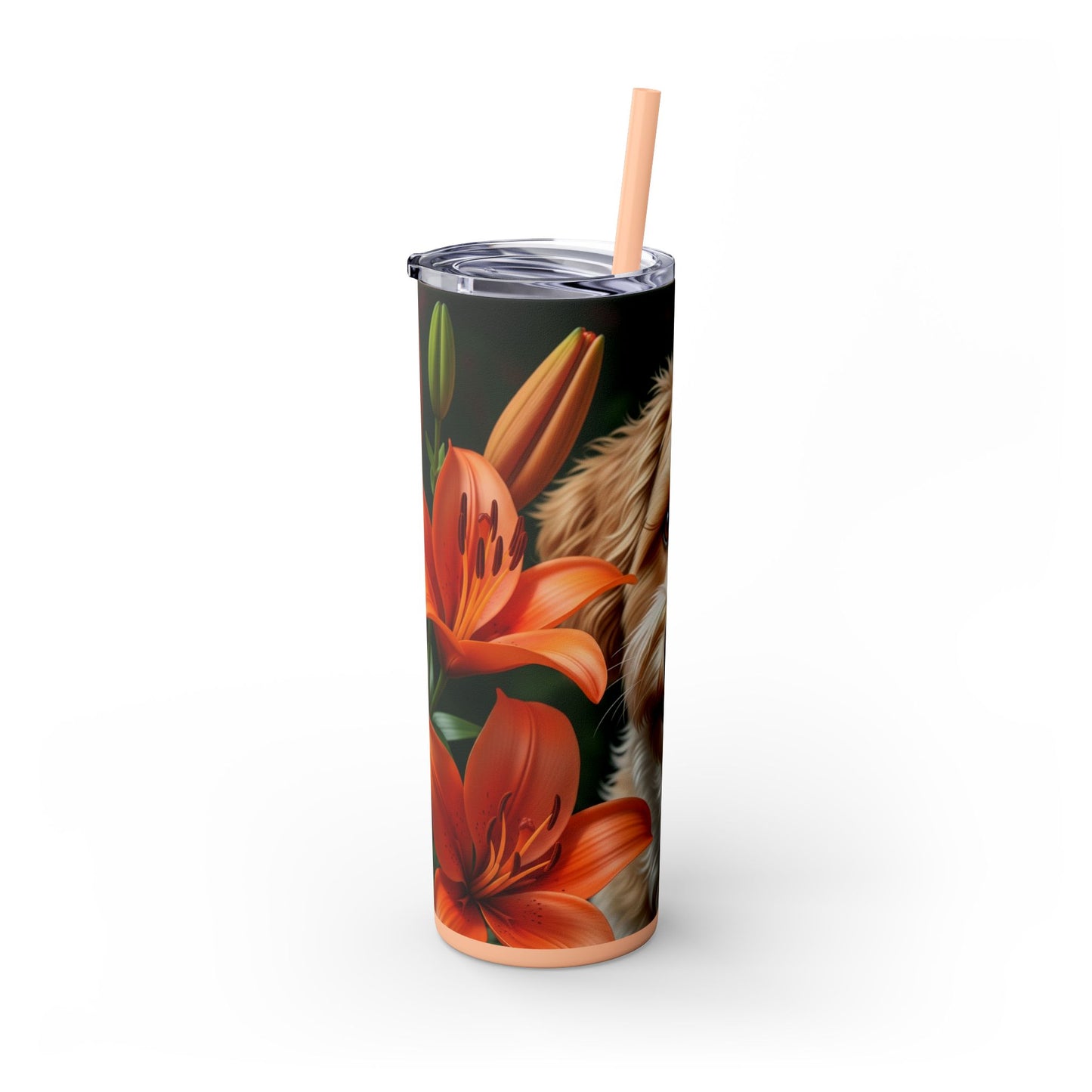 Schnoodle Skinny Tumbler with Straw, 20oz